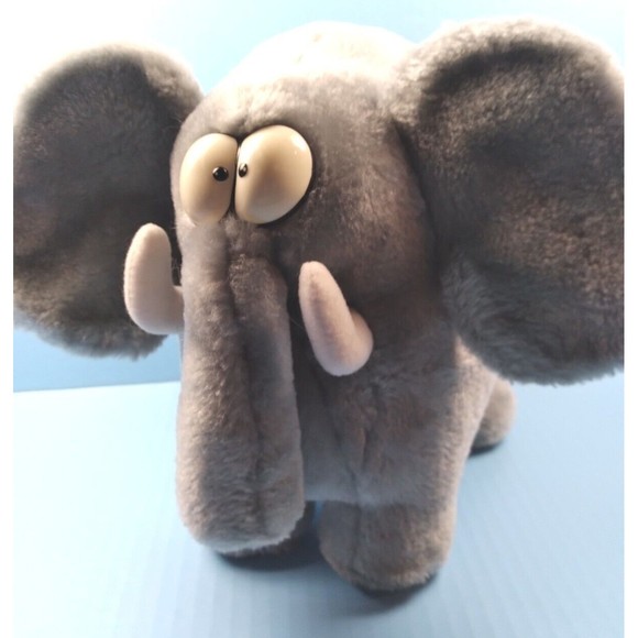 Vtg EUGENE Gray Standing Elephant Animal Crackers 24K Company 9" Plush Toy EC - Picture 8 of 8